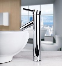 Bathroom Faucet Single Handle Hole Deck Mounted Sink Mixer Chrome Tall Taps