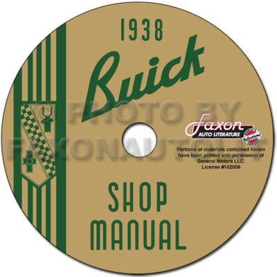 1938 Buick Werkstatt-Handbuch CD 38 Century Limited Roadmaster Special