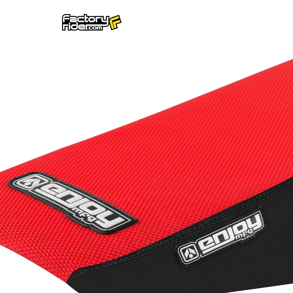 2003-2017 HONDA CRF 230 Seat Cover Gripper Enjoy Mfg BLACK SIDES / RED TOP #149 - Image 2 of 4