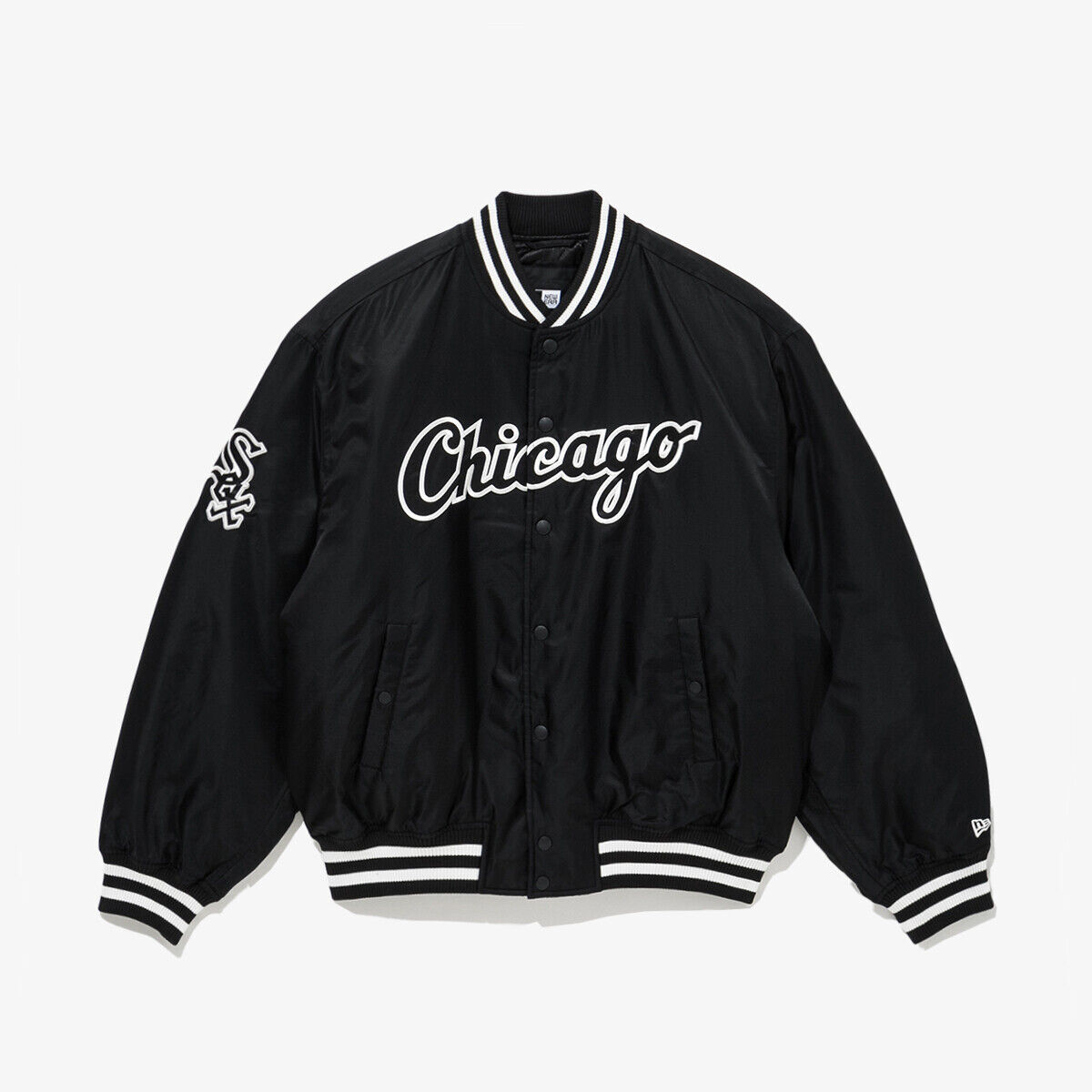 New Era MLB Chicago White Sox Logo Stadium Jacket, Black | eBay New Era MLB Chicago White Sox Logo Stadium Jacket, Black | eBay