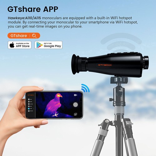 AI 384x288 Thermal Imager Hunting Monocular Telescope Night Vision Camera WiFi - Picture 14 of 24