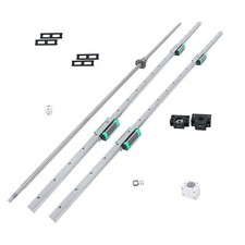 2Pcs HGR20-1200mm Linear Guide Rail SFU1605-1200mm Ballscrew with BF/BK12 Kit