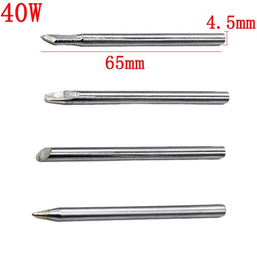 4pcs 40W Soldering Iron Tips Lead-Free Copper Solder Heads Welding Tool 4.5mm - Picture 6 of 10