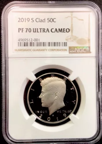 2019 S Clad Kennedy Half Dollar! NGC PF 70 Ultra Cameo! Top Pop! ENN Coins