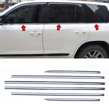 For Toyota Land Cruiser 08-21 Chrome Window Bottom Strip Sill Overlay Trim 6pcs
