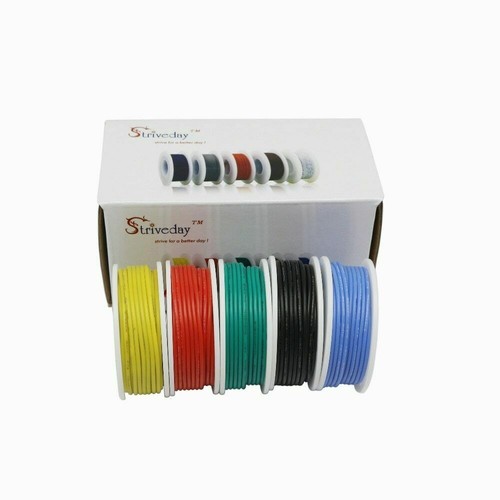 20 AWG Flexible Silicone Solid Wire Kit Box Electric Wire 20 Gauge Hook Up Wire - Picture 6 of 8