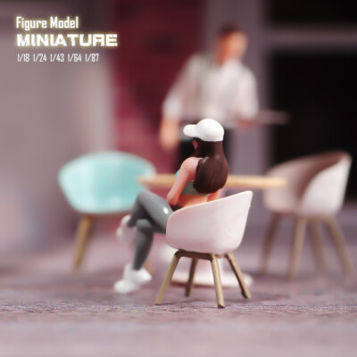 1/18 1/24 1/43 1/64 1/87 Yoga Fitness Girl Miniature Scene Prop Model