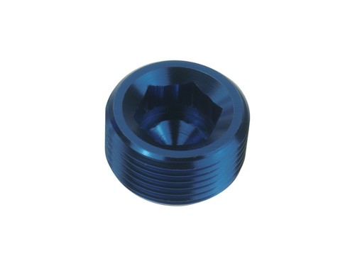 1" NPT Hex Allen Key Blanking Plug Bung Blocker Male Fuel Oil Adapter Blue - Picture 2 of 4