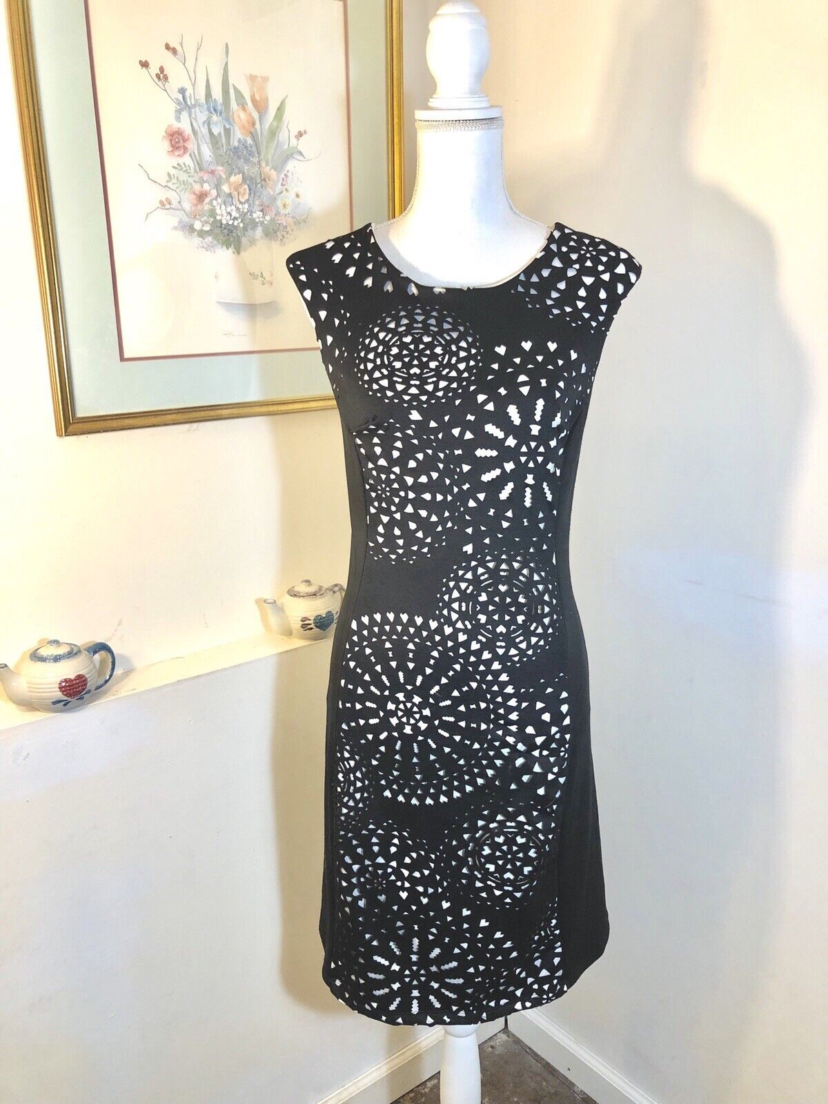 Scarlett Womens Black Sleeveless Dress Size 2 Lin… - image 1