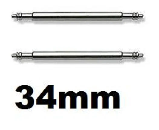 2 Stainless Steel Watch Strap Spring Bars 34mm Pins Lugs Links eBay