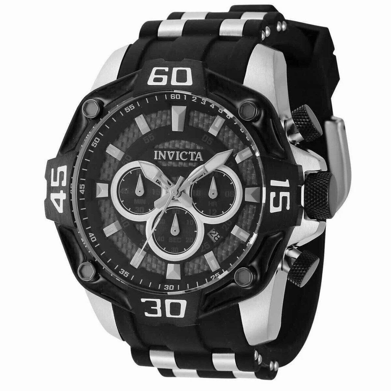 Invicta Men's 44704 Pro Diver Chronograph Carbon Fiber Dial & Bezel 100M