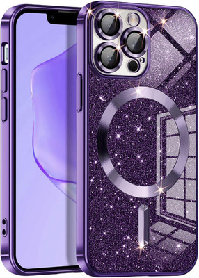 for  13 Pro Max Case,Compatible with Magsafe,Clear Magnetic Glitter Sparkle Luxu