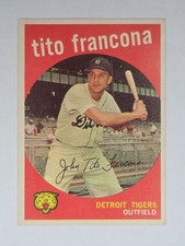 1959 TOPPS BASEBALL SET  #268 Tito Francona, Detroit Tigers, VG/VGEX