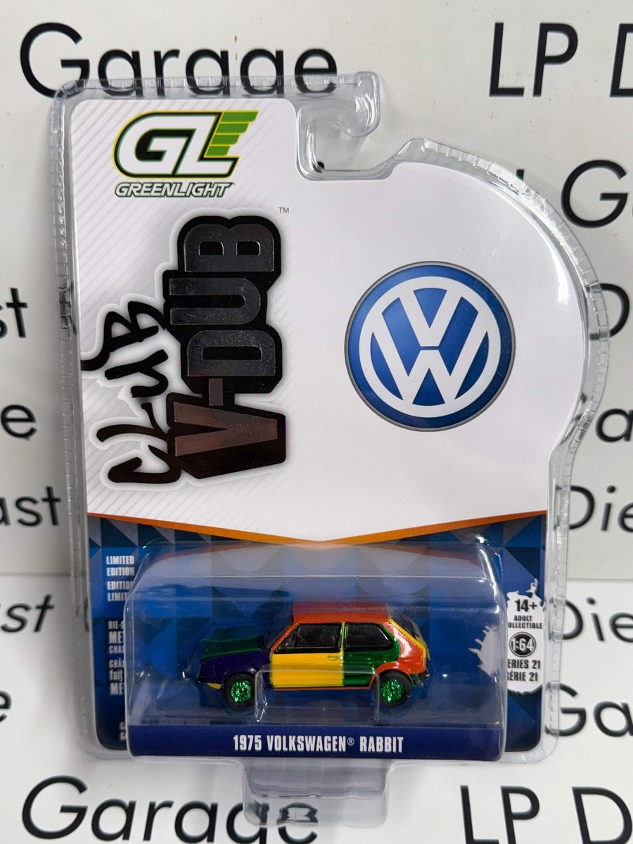 CHROME CHASE GREENLIGHT 1975 Volkswagen Rabbit Harlequin 1:64