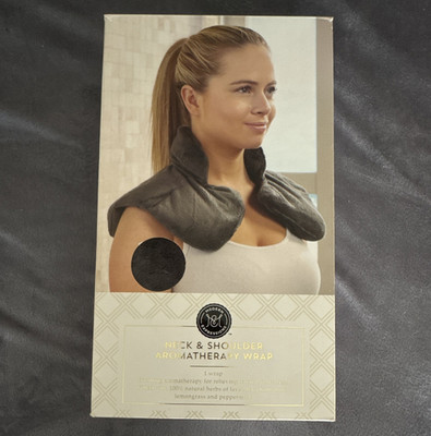 Modern Expressions Neck & Shoulder Aromatherapy Wrap Gray Microwave/Freezer