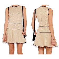 RED Valentino VINTAGE RARE Shift Dress Elegant Cream and Black Sleeveless Dress
