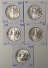 5X 1987 American Silver Eagle GEM BU - Lot of 5 Coins - A584