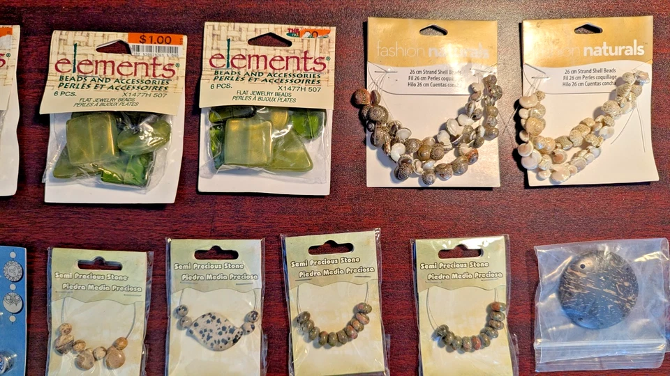 12 oz Mixed Bead & Jewelry Making Lot – Semi-Precious Stone, Shell, Glass, Metal - Image 4 of 4