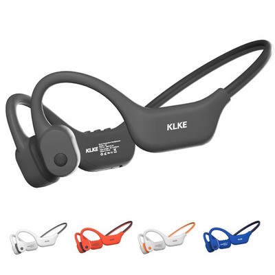 KLKE Open-Ear Bone Conduction Headphones, IP66 Waterproof, One Size, DarkGray