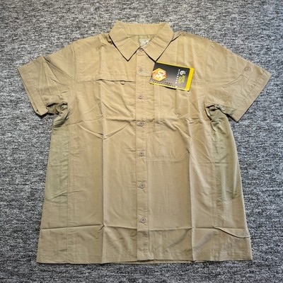 Mountain Hardwear Hemd Herren Medium Beige Canyon Kurzarm Schnelltrocknend Wandern