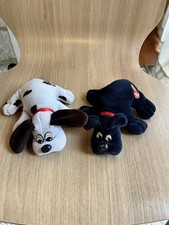 Vintage 80s Two Tonka Mini Pound Puppies Gray And Black