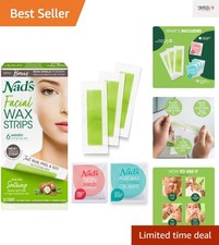 Gentle Facial Wax Strips - Hypoallergenic Hair Removal Kit for All Skin Types