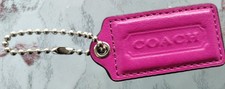 COACH 2.5" x 1.25" Hang Tag Pink Leather.