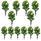 12 Pcs Plastic Green Model Trees Landscape Scenery Model Trees for Train