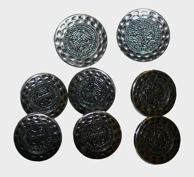 Metal Double Eagle BUTTONS (8) 1 3/4'' for German Bavarian Lederhosen Jacket Coat