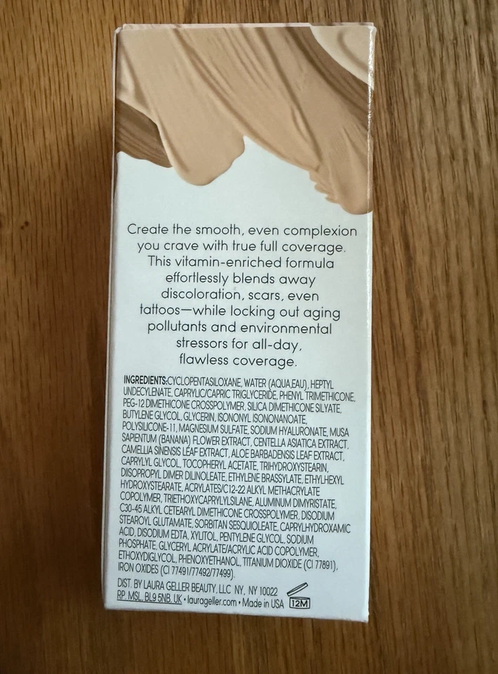 Laura Geller Cover Lock Cream Foundation 1oz/30ml Sand NEW - FAST SHIPPING - Image 3 of 3