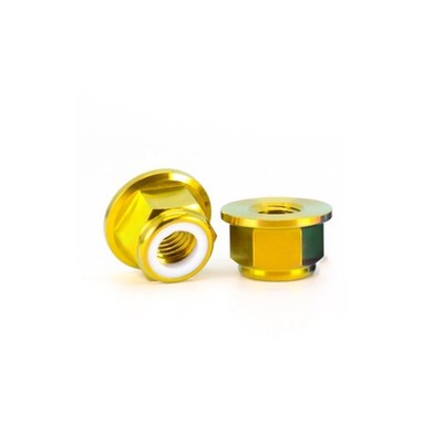Titanium NYLOC Lock Nut locking Flange Ti Nylon M5 M6 M8M10M12 Gold Black Purple