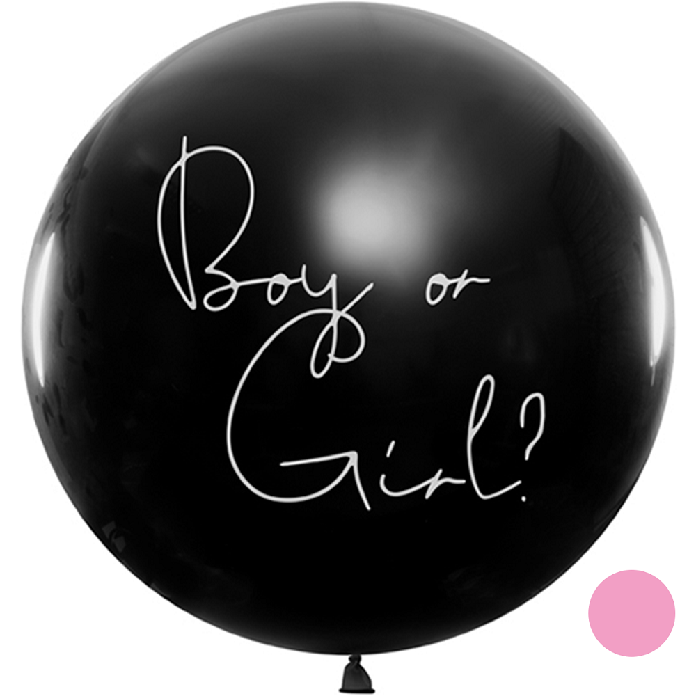Partydeco Damen Schwarz/Rosa Boy Or Girl (1X) - Image 2
