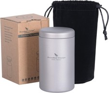 iBasingo Teedose Titan Ti3210D 200ml Mini Vorratsdose Metall travel schwarz