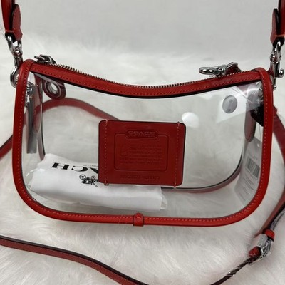 Coach Stadium Swinger Crossbody Bag In Clear PVC with Dust Bag