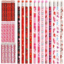 Valentines Day Pencils For Kids With Erasers Red Heart Pencils Bulk Valentines F