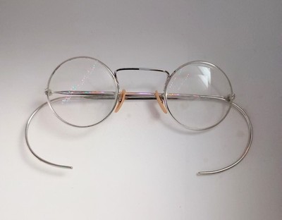 Vintage Bausch & Lomb Eyeglasses With Lenses Silver Colored