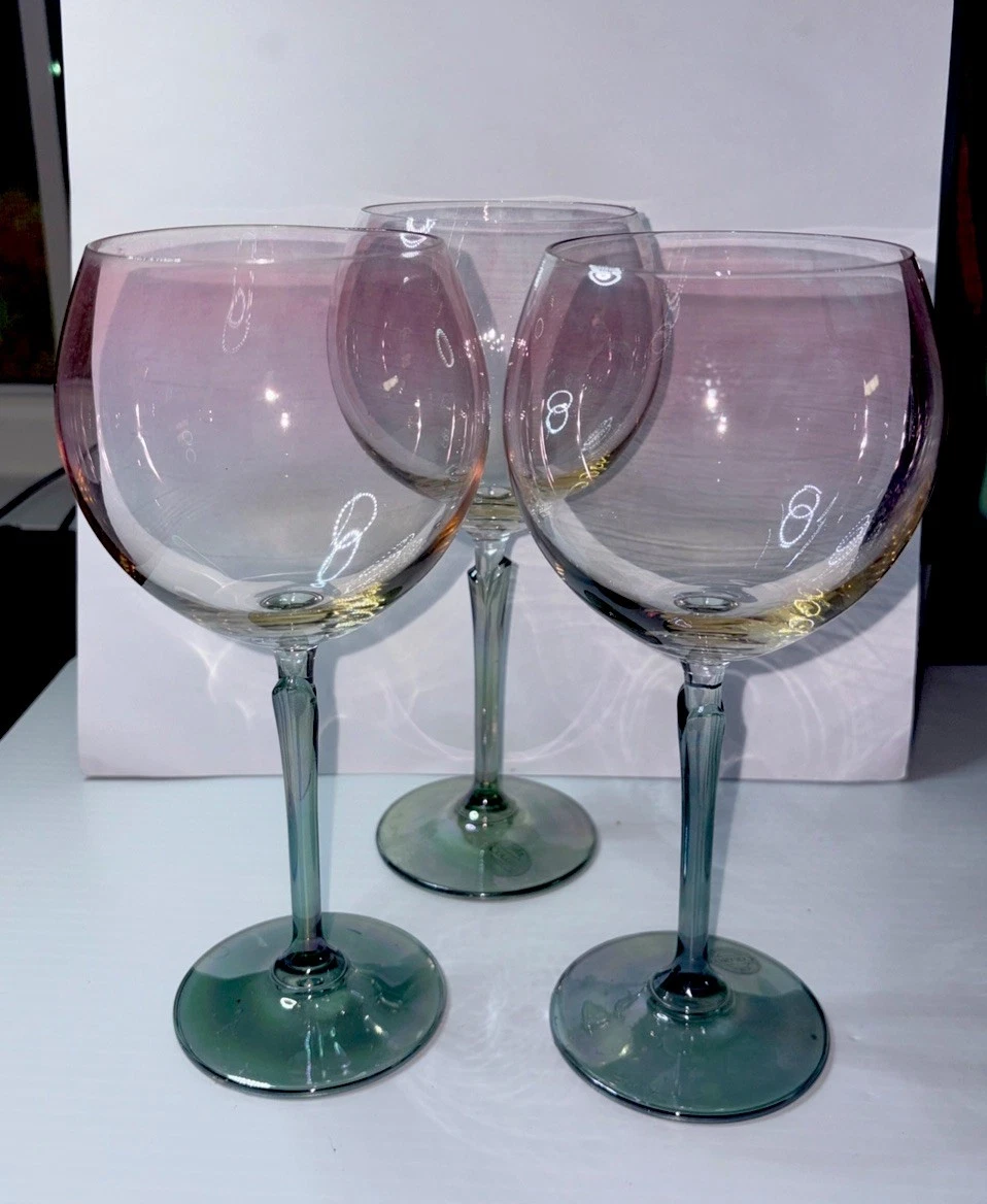 Glass Original Pink Collectible Champagne & Wine Glasses for sale