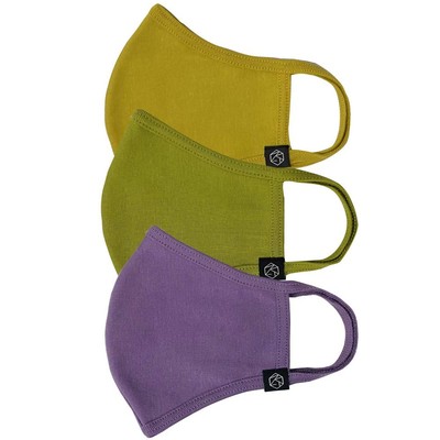 Serao Cotton Masks (3-Count) Japanese Color 2 Mustard, Matcha, And Wisteria (Sr_