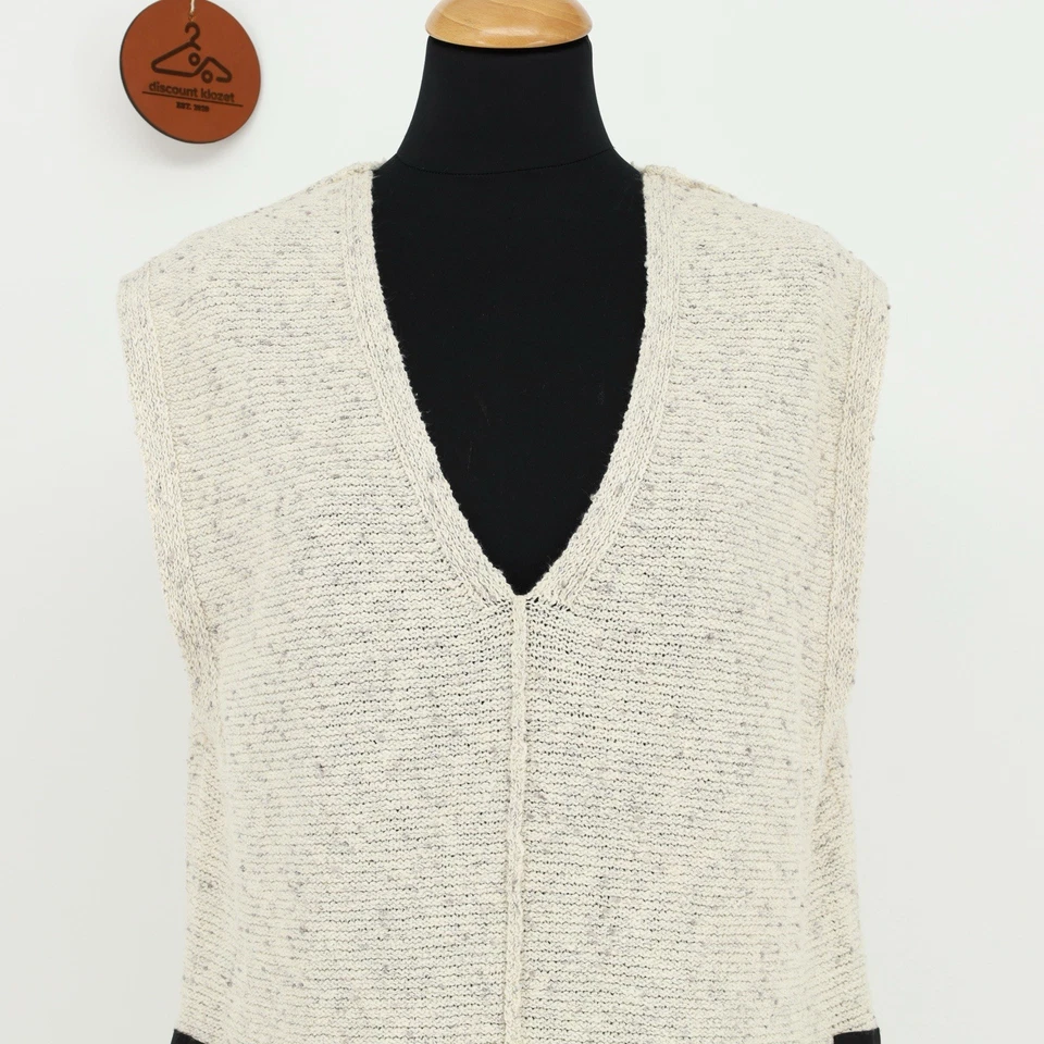 Suéter Por Malene Birger Maryanni Borde Satinado Gran Tamaño Cuello en V Lagenlook Lagom Pequeño Foto 4 de 4