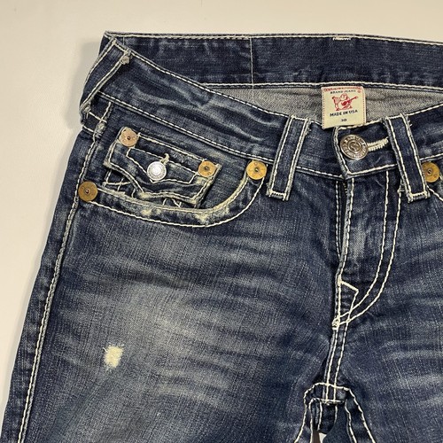 Vintage True Religion Ricky Big Qt White Size 30 M Men’s Denim Jeans Pants Y2K - Picture 3 of 21