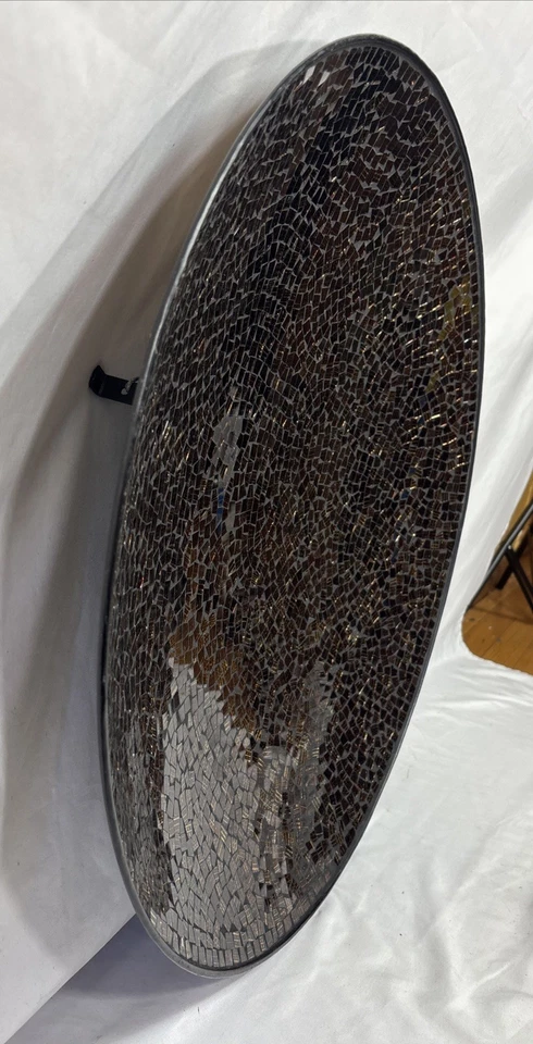 Plato cargador mosaico azulejo de vidrio grande 24" colgante de pared o independiente Foto 3 de 4