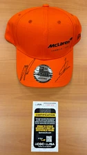 Lando Norris Oscar Piastri F1 Signed Autographed McLaren Hat JSA COA One Size