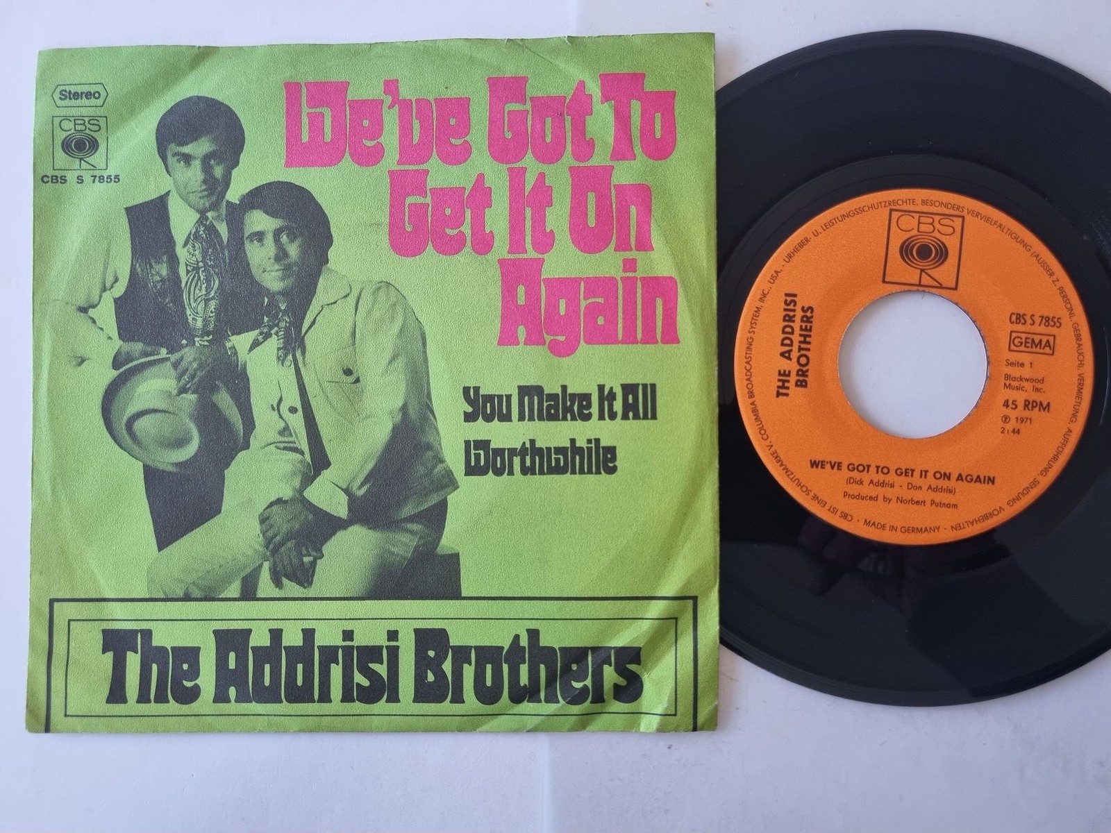 The Addrisi Brothers - We've Got to Get It on Again 7'' Vinyl Germany