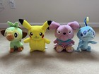 Authentic Pokemon Plush LOT: Corduroy Pikachu, Snubbull, Grookey, & Sobble EUC! — photo 1