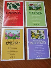 Advice For Life Cards & Envelopes 4, Ladybug, Butterfly, Honey Bee, Garden Blank