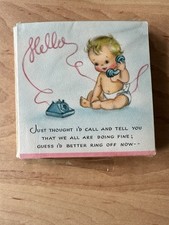 Vtg Baby Girl Small Birth Announcement 12 Card, 1960 Brand New With Envelopes