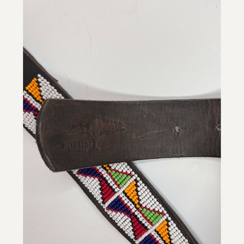 Massai Perlen Gürtel Ledergürtel - L - 45" - Bild 5 von 8