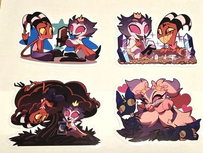 Helluva Boss Throwback Stolas Blitz Fizz Stella 6 Sticker Set Sammlerstück 15+