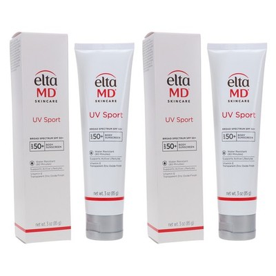 2 x EltaMD   UV Sport SPF 50 Sunscreen   2oz each   New in Box   AUTHENTIC