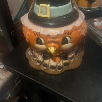 Johanna Parker Thanksgiving Turkey Canister Jar Pilgrim Hat Critter Bowl